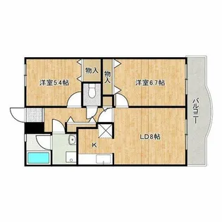 グリーンパーク樽井【3階】の間取り