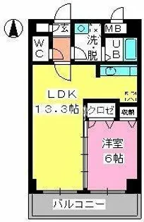 ベイシック大名【7階】の間取り