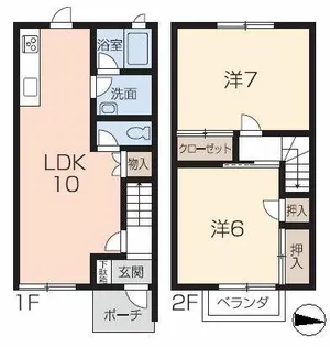 メゾンベルジュール【C-3号室】の間取り
