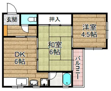 名神コーポ【202号室】の間取り