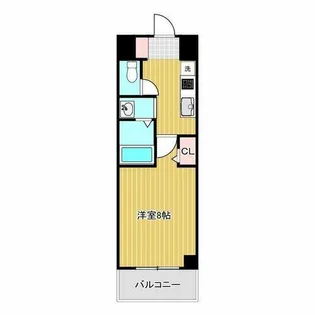 シャトー桜川【8階】の間取り