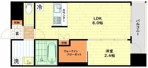 セレニテ阿波座ミラク【12階】の間取り