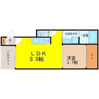 ハーモニーテラス八熊【3階】の間取り