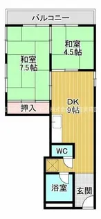 住吉団地10棟【11階】の間取り