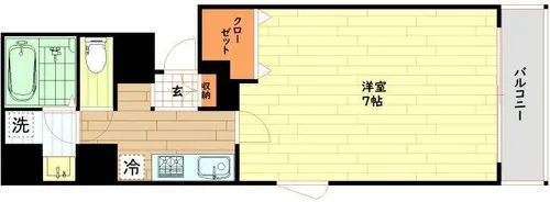 ラ・フォンテ松屋町【2階】の間取り