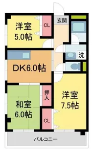 Vコート【303号室】の間取り