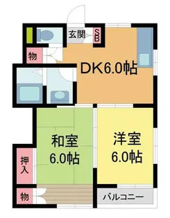 河内メゾン【102号室】の間取り