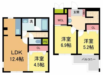 RA-ASHIYA【202号室】の間取り