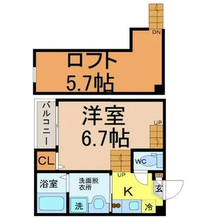 セレーナ中村【2階】の間取り