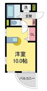 スタジオ甲東園【201号室】の間取り