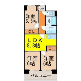 マンション森【7階】の間取り