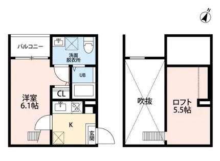 リバティ八田【2階】の間取り