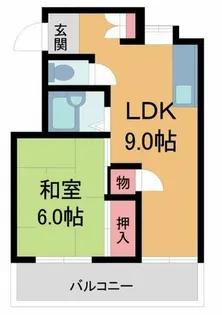 ハイツ南甲子園【2階】の間取り