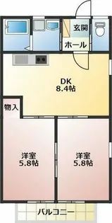 クレセール・カマタ【2階】の間取り