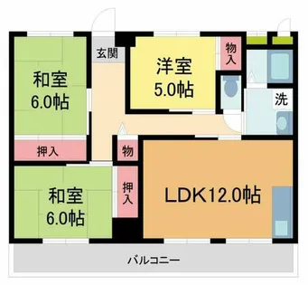 アルパ芦屋【4階】の間取り