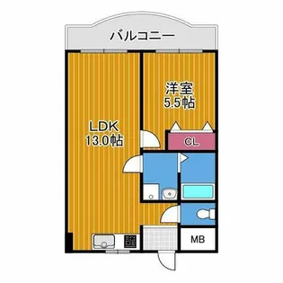 新栄プロパティー羽曳が丘【3階】の間取り