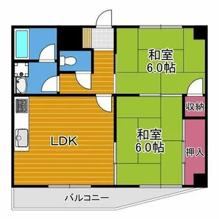 ハイツ若林【3階】の間取り
