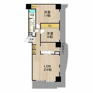 グラスホッパー【11階】の間取り