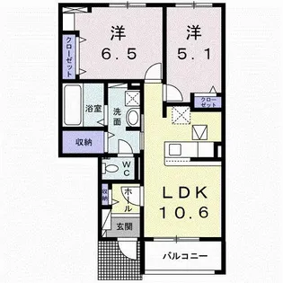 バーレイ【1階】の間取り