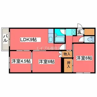 クレア栄通1号棟【401号室】の間取り