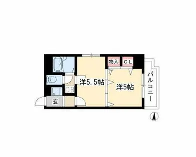エスト葵南マンション【9B号室】の間取り