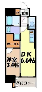 エステムコート名古屋新栄Ⅳネスト【2階】の間取り