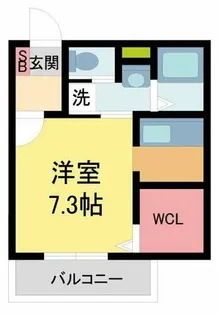 セジュール芦屋川【101号室】の間取り