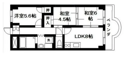リゾティ英賀保【3階】の間取り
