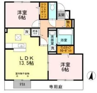 セジュールM・青山西【1階】の間取り