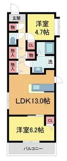 NISHINOMIYA・FRONT【4階】の間取り