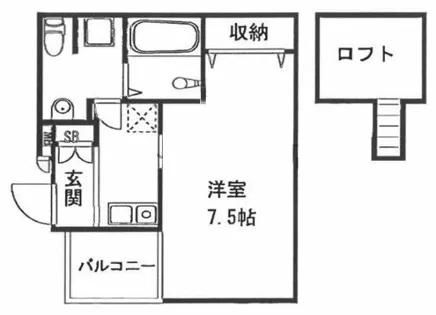 ディー・シモンズ西梅田【5階】の間取り