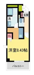 ONLY ONE小花【405号室】の間取り