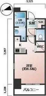 エイペックス名古屋鶴舞公園前【6階】の間取り