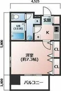 エイペックス名古屋鶴舞公園前【10階】の間取り