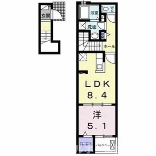 グランデ神ノ輪 B【2階】の間取り