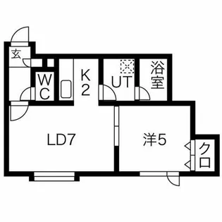 ボヌール【103号室】の間取り