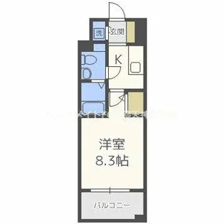 プラウドフラット新大阪【15階】の間取り
