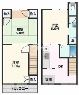 旭第2ハイツ【1階】の間取り