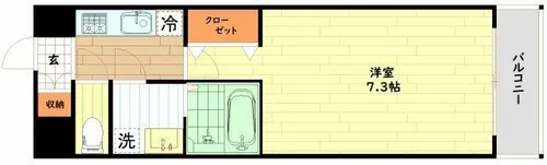 サムティ梅田インターコア【7階】の間取り