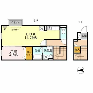 サンモール高畑【2階】の間取り