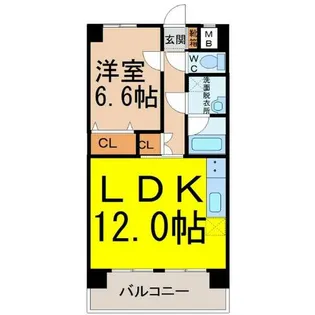 アピエ黄金【6階】の間取り