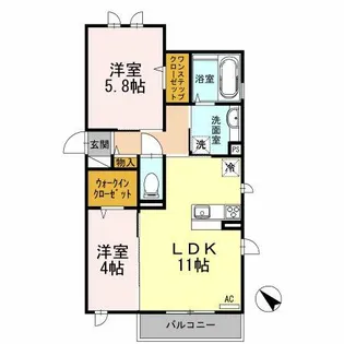 エイト【201号室】の間取り
