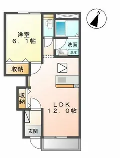 アシューレ五郎丸D【1階】の間取り