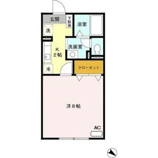 燦コーポ D【1階】の間取り