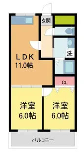 ソセイ末広【3階】の間取り