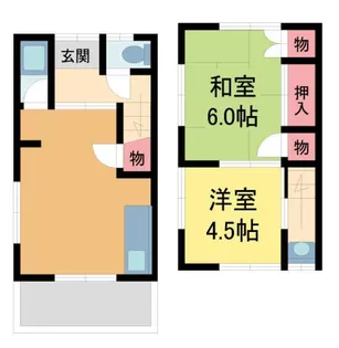 兵庫県伊丹市平松2丁目【テラスハウス】の間取り