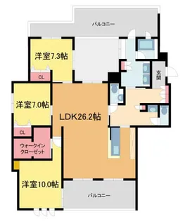 メゾン御影郡家之杜【7号室】の間取り