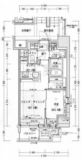 パークリュクス大阪天満【11階】の間取り