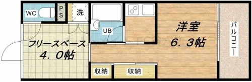 KDXレジデンス本町橋【4階】の間取り