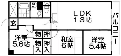 ブランカベルヴィル【3階】の間取り